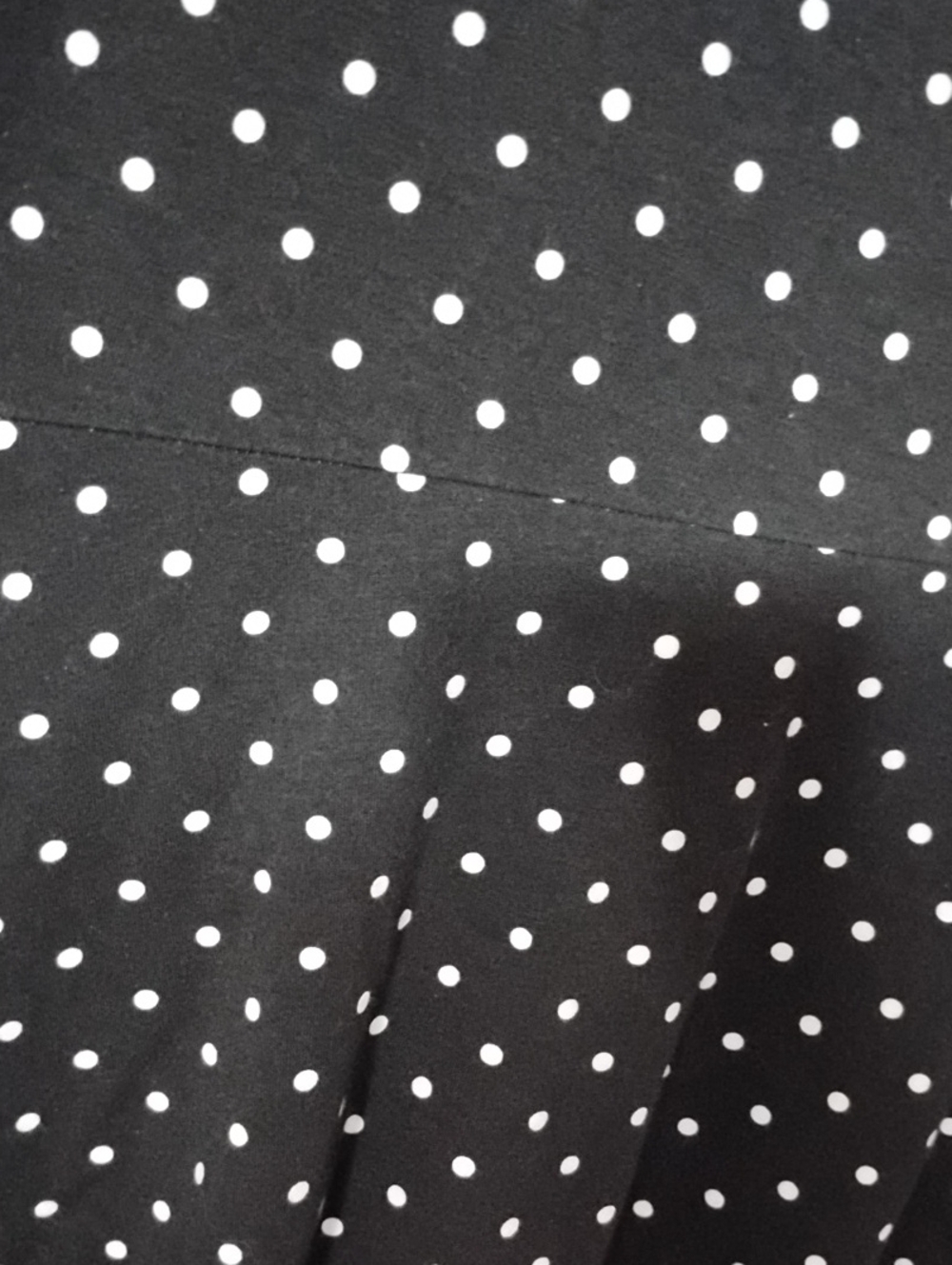 Isaac Mizrahi Black & White Polka Dot Drop Peplum Top Medium - Picture 4 of 9